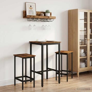 vidaXL Bartafel 52 x 52 x 110 cm Bewerkt hout Oud hout, Verzenden, Nieuw
