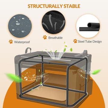 Reisbench hond - Draagtas hond - Transportbox - 60x42x42 cm, Dieren en Toebehoren, Verzenden, Zo goed als nieuw