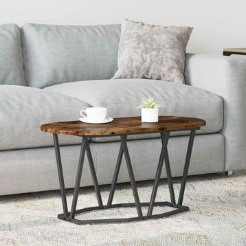 vidaXL Salontafel Gerookt eiken 80 x 40 x 40.5 cm, Verzenden, Nieuw, Overige houtsoorten, Minder dan 50 cm