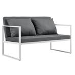 Tweepersoons tuinbank tuin tweezitsbank 70x114x60 cm wit, Tuin en Terras, Tuinsets en Loungesets, Verzenden, Nieuw