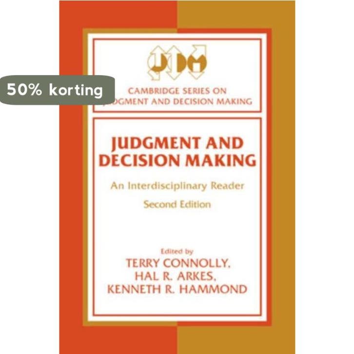 Judgment And Decision Making 9780521626026 Terry Connolly, Boeken, Taal | Engels, Zo goed als nieuw, Verzenden