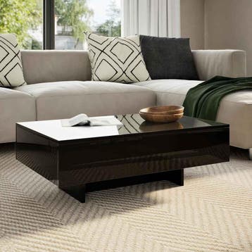 vidaXL Salontafel hoogglans zwart, Verzenden, Nieuw, Overige materialen, 50 tot 100 cm