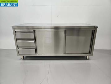 HCB RVS Werkkast Kast Werktafel Premium-line 2 schuifdeuren, Ophalen of Verzenden, Nieuw in verpakking