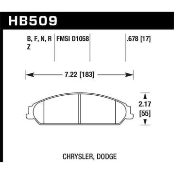 Hawk 2013-2014 Chrysler 200 (w/XR1 Brakes) HPS 5.0 Front, Ophalen of Verzenden, Nieuw