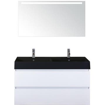 Maxx XL Badmeubelset 120 cm - Wit Hoogglans - Wastafel Kube, Ophalen of Verzenden, Nieuw