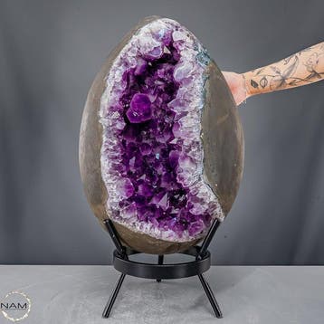 Natuurlijk amethist-agaat ei uit Uruguay – 44,3 kg
