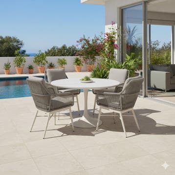 Tivoli Flair dining tuinset 120xH75cm 5-delig latte, Ophalen of Verzenden, Nieuw