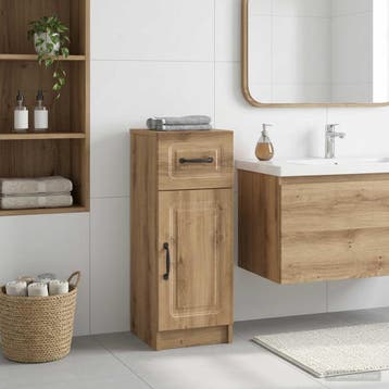 vidaXL Badkamer Opbergkast UTRECHT Artisanaal eiken 30 x 31, Verzenden, Nieuw