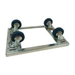 Dolly 55x36x16cm verzinkt met 4 rubberen zwenkwielen, 500kg, Ophalen of Verzenden, Overige typen, Emtrade NL