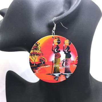 Africa inspired earrings | River sunset, Ophalen of Verzenden, Nieuw