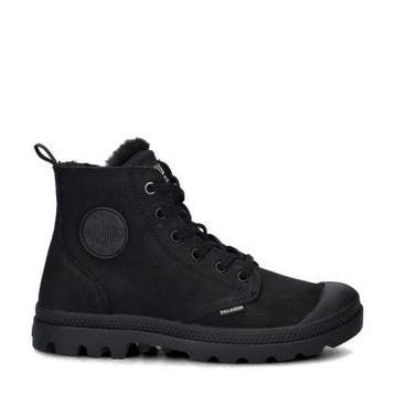 Palladium Pampa Hi Zip WL gevoerde boots voor dames, Verzenden, Zwart, Lage of Enkellaarzen, Palladium
