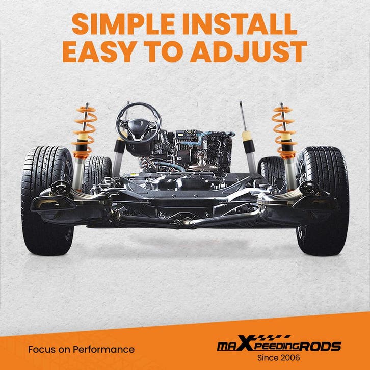 Adjustable Height Spring Strut Coilovers Kit compatible f..., Auto-onderdelen, Ophanging en Onderstel, Nieuw, Volkswagen, Verzenden