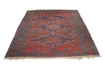 Antieke Ushak Suzani Kelim - Vloerkleed - 258 cm - 193 cm, Nieuw