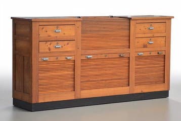 Credenza - Hout, Vurenhout - Winkelbalie / Industrieel