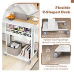 LIVSK Rollend Laptopbureau - 6-traps Verstelbaar Tafelblad -, Verzenden, Nieuw