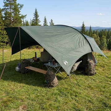 vidaXL Camping Tarp Waterbestendig Legergroen 695 x 580 x, Verzenden, Nieuw, Tot en met 2