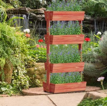 4-Laags Verhoogd Tuinbed – Verticaal Houten Plantenrek, Verzenden, Nieuw