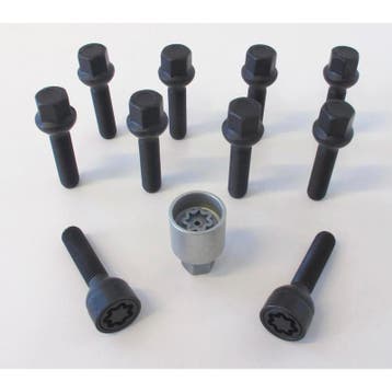 H&R Wielboutenset bolkonisch R12 M12x1.50 - Lengte 55mm - Zw, Verzenden, Nieuw