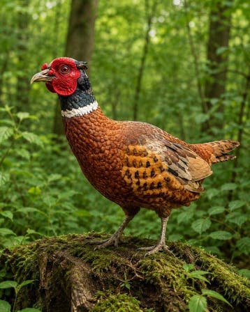 Beeld, Pheasant male - 39 cm - polyresin