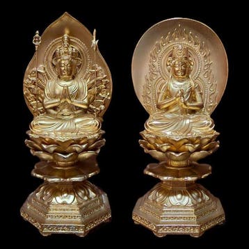 Vintage Butsudan - 24K goud verguld brons - Handgemaakt in