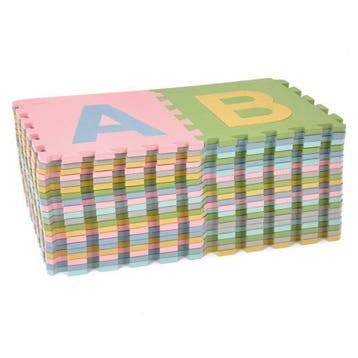 Pastel speelmat alfabet/figuren 3 m² (30 puzzel tegels), Kinderen en Baby's, Speelgoed | Educatief en Creatief, Ophalen of Verzenden