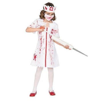 Zombie zuster kostuum kind, Verzenden, Nieuw, Feestartikel