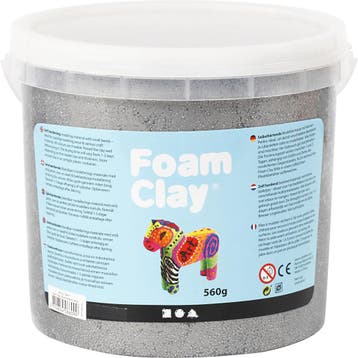 Foam Clay®, metallic, zilver, 560 gr/ 1 emmer, Hobby en Vrije tijd, Knutselen, Nieuw