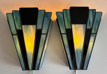 Wandlamp (2) - Glas - Art Deco stijl