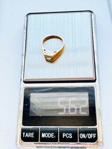 Ring - 18 karaat Geel goud - 0.38ct. tw. Smaragd - Diamant, Nieuw