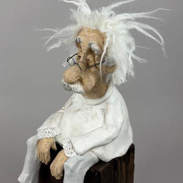 Anna Em - LARGE -Albert Einstein…. hand made, Antiek en Kunst