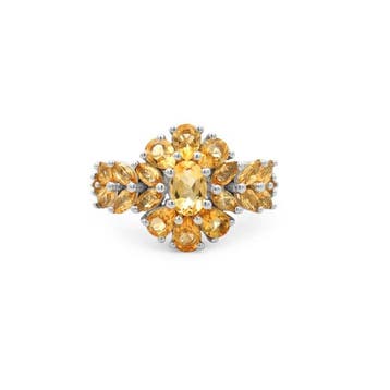 Zonder minimumprijs - Ring Zilver - 2.27ct. tw. Citrien -, Sieraden, Tassen en Uiterlijk, Ringen, Nieuw