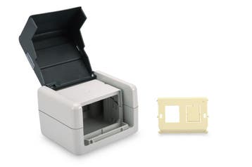 IP44 spatwaterdicht Keystone opbouwdoos 2-voudig, Computers en Software, Ophalen of Verzenden, Nieuw