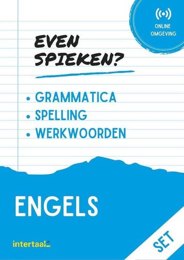 Even Spieken - Engels grammatica, spelling (set) - Intertaal, Verzenden, Zo goed als nieuw, Intertaal