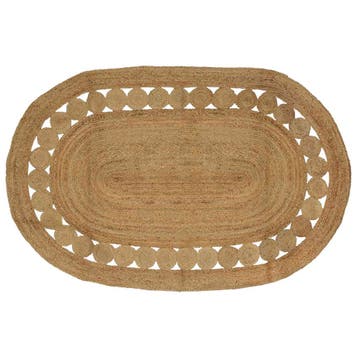 vidaXL Gebied Tapijt Naturel 205 x 305 cm Jute, Verzenden, Nieuw, Bruin