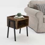 Moderne nachtkastje Madeira 52x42x35 cm hout en zwart, Verzenden, Nieuw