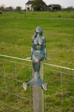 sculptuur, Zeemeermin - 50 cm - gietijzer