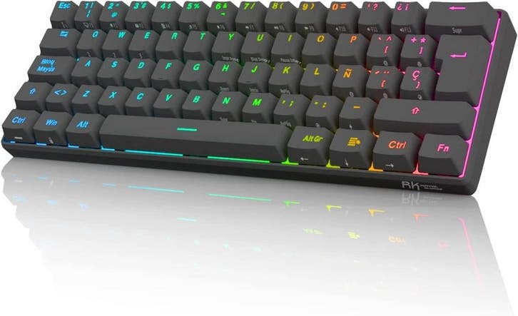 Draadloos Gaming Keyboard 60% RGB | Laatste Stuk!, Computers en Software, Toetsenborden, Gaming toetsenbord, Draadloos, Qwerty