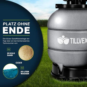 Zandfilterpomp - Zandfilter voor zwembad - 10200L/u - Grijs, Verzenden, Zo goed als nieuw