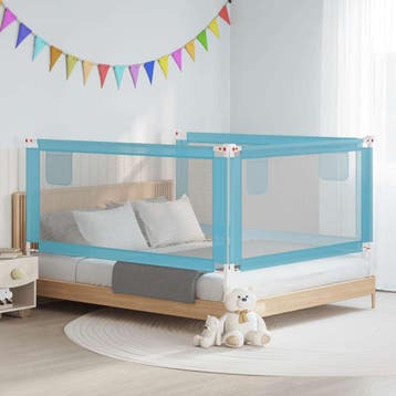 vidaXL Bedhekje peuter 180x25 cm stof blauw, Verzenden, Nieuw