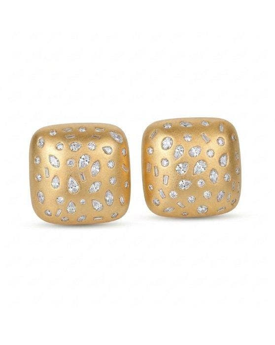 Cocktail oorbellen - 14 karaat Geel goud - 5.53ct. tw., Sieraden, Tassen en Uiterlijk, Antieke sieraden