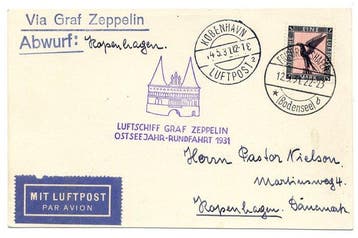 Duitse Rijk 1931 - Zeppelin LZ 127 : Ostseejahr Rundfahrt -, Gestempeld
