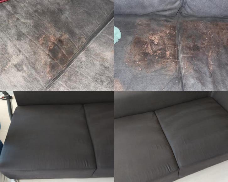 Meubelreiniging,bank Hoekbank reinigen, bank laten reinigen, Antiek en Kunst, Antiek | Meubels | Stoelen en Banken, Verzenden