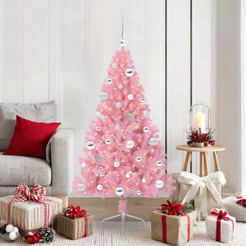 vidaXL Kunstmatig Voorverlicht Kerstboom met 150 LED Roze, Verzenden, Nieuw