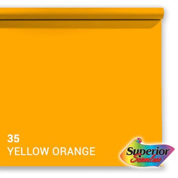 Superior Achtergrondpapier Yellow-Orange 1.35m x 11m, Audio, Tv en Foto, Fotografie | Fotostudio en Toebehoren, Ophalen of Verzenden