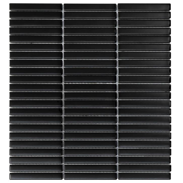 Wand Mozaïek Tegels Kitkat Factory Keramiek Zwart Mat - M.., Doe-het-zelf en Verbouw, Tegels, 20 tot 40 cm, 20 tot 40 cm, 10 m² of meer