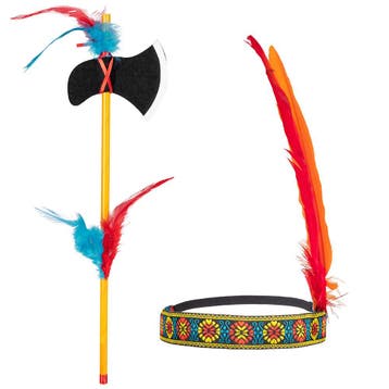 Indianenset Cheyenne (Tomahawk + Hoofdband), Ophalen of Verzenden, Nieuw