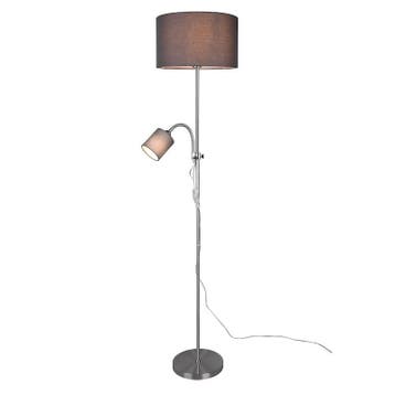 Moderne vloerlamp Edina, nikkel, Nieuw, Ophalen of Verzenden, 150 tot 200 cm, Modern