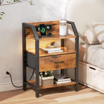 Nachtkastje set van 2 - Bijzettafel - Opbergkastje - 46x29x6, Huis en Inrichting, Verzenden, Zo goed als nieuw