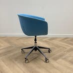 Design stoel, Segis op wielen, zithoogte instelbaar,  blauw, Huis en Inrichting, Stoelen, Ophalen of Verzenden, Gebruikt, Stof