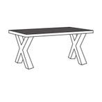 Eettafel-XM Tegelen - eettafel, Nieuw, Overige vormen, Overige materialen